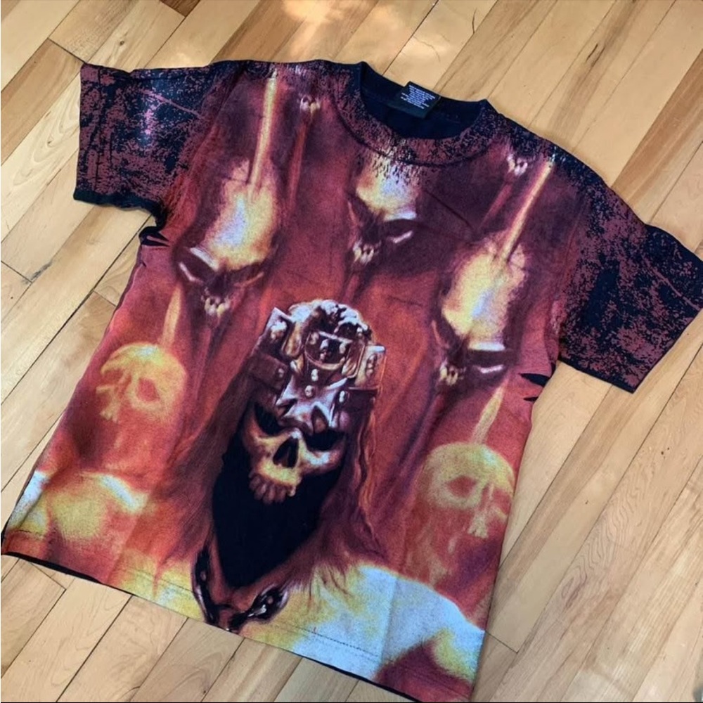 WWE Triple H Skull T-Shirt in Red and Black
